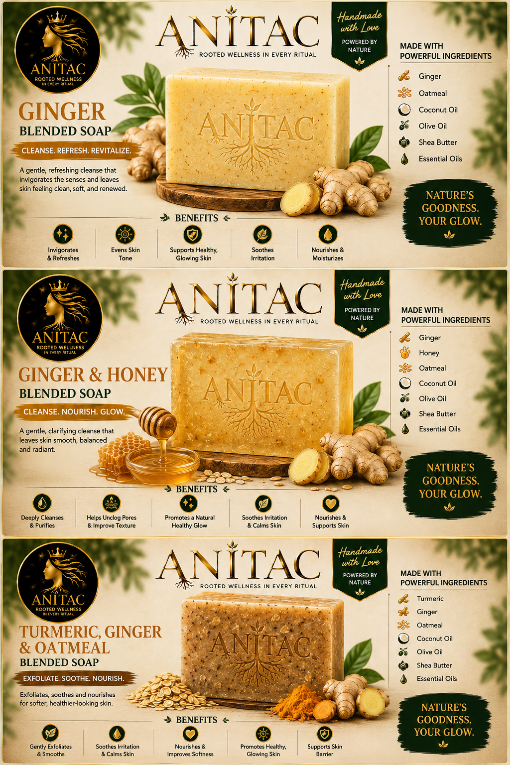 3 Anitac Herbal Blended Soaps