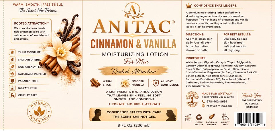 Anitac Cinnamon & Vanilla Moisturizing Lotion
