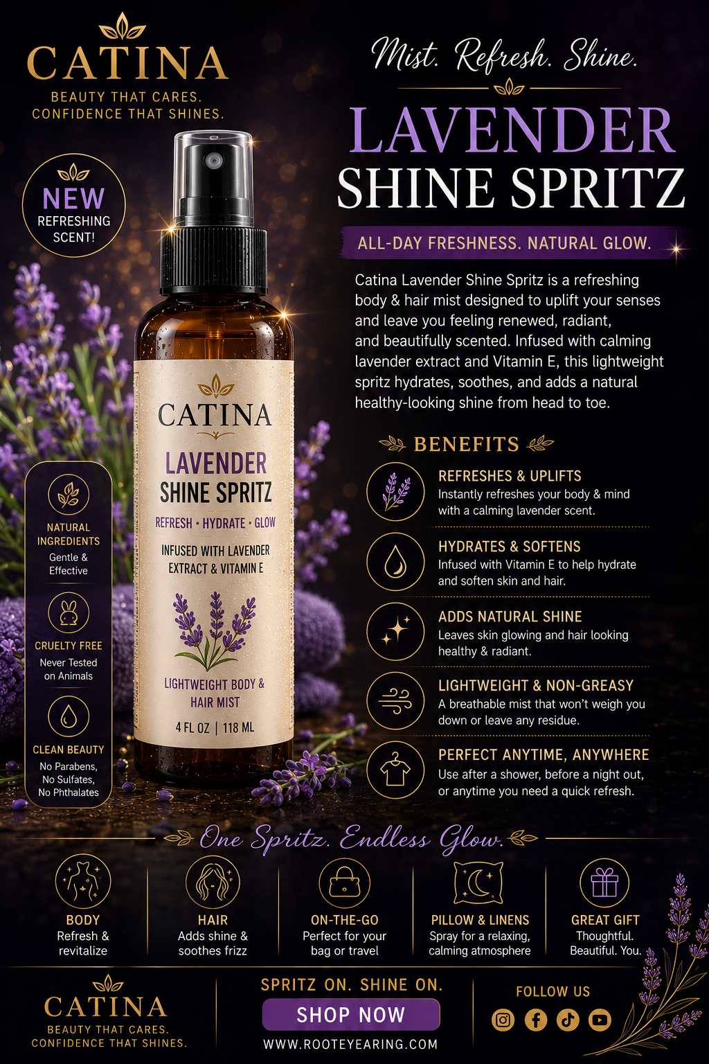 Catina Lavender Holding Spritz
