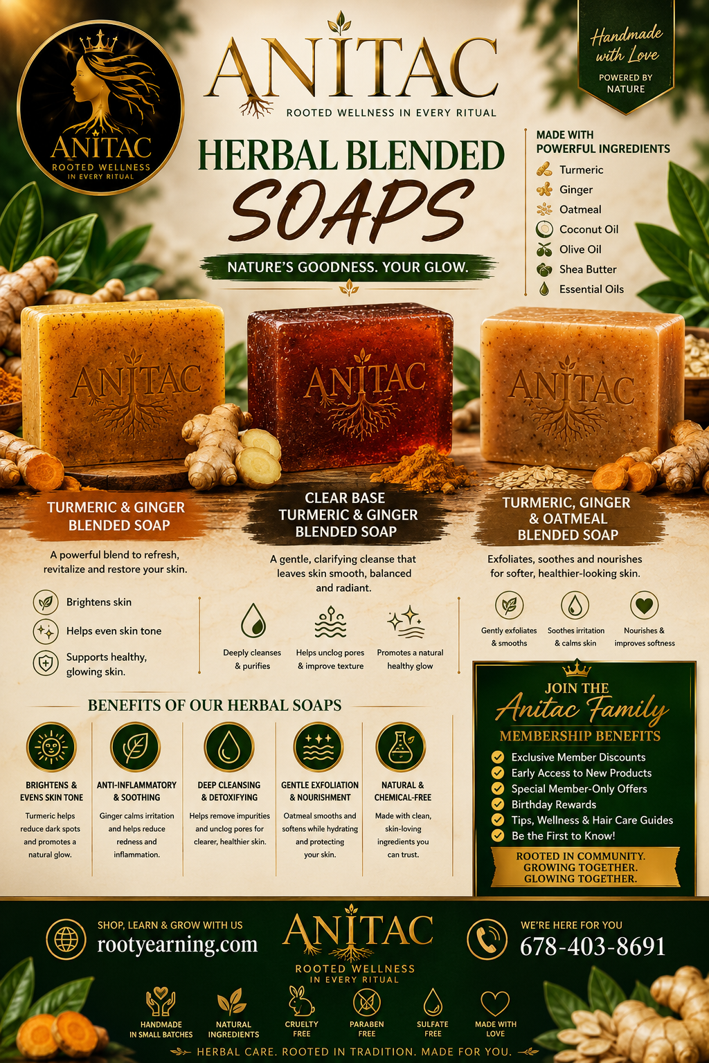 3 Anitac Herbal Blended Soaps