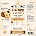 ANITAC Cinnamon & Vanilla Bar Soap for Men